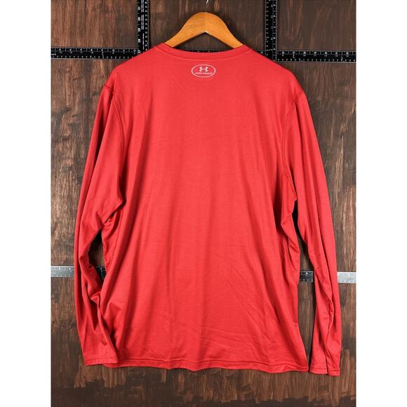 XL Under Armour Texas Tech Shirt Long Sleeve Loose Stretch Red Mens XL NCAA EUC - Picture 6 of 7